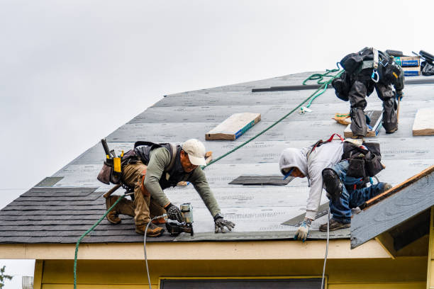 Professional Roofing technician working in Stovall, NC